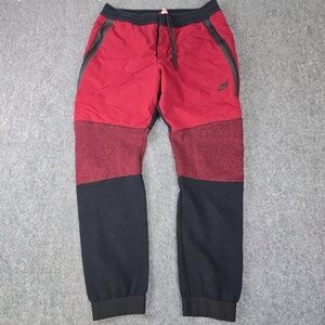 Nike Tech Fleece 2 Men's Pants Red/Burgundy/Black 700769-657 Large
